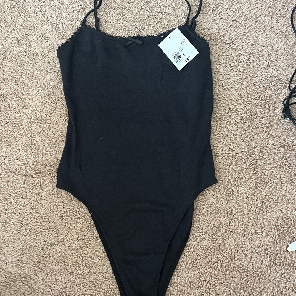 NWT forever 21 black bodysuit cute